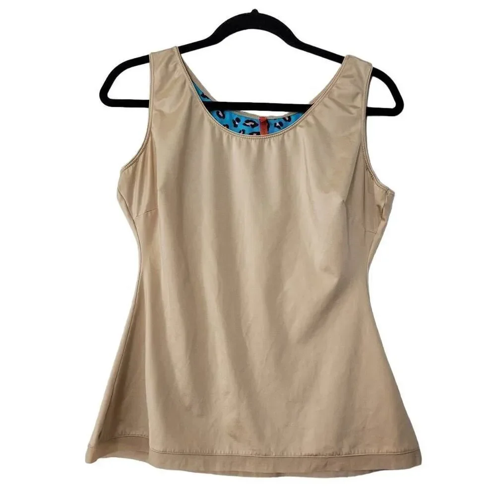 Spanx Simplicity Tank‎ Top Sz 1X Nude Cream Sleeveless Sculpting Shapewear